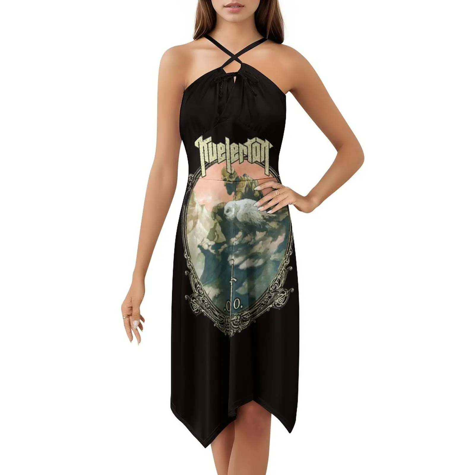 فستان قصير كلاسيكي من Music Kvelertak 2 على طراز Preppy للنساء على شكل حرف a فضفاض مناسب فستان يوم غير رسمي للمغني الأمريكي وموسيقى البوب