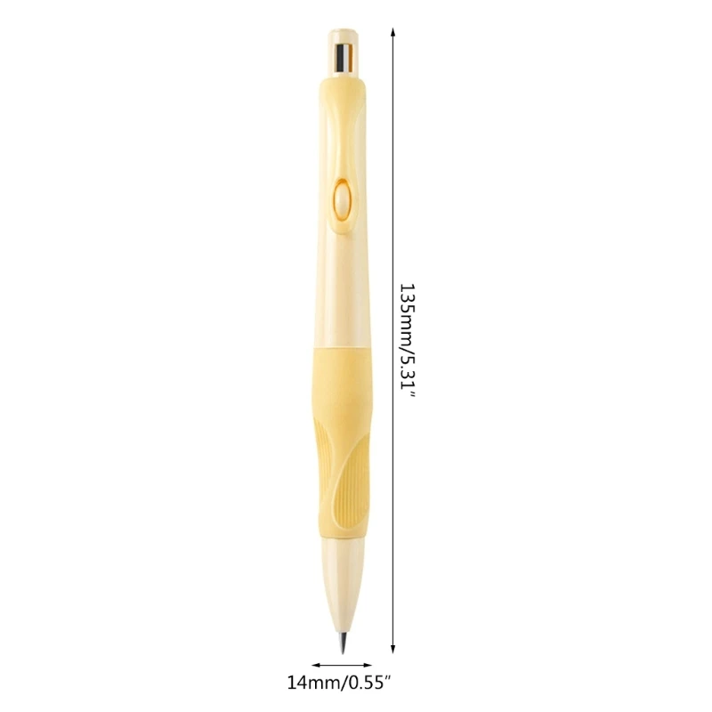 Student Mechanical Pencil Built-in Sharpener Posture Correction Automatic Pencil with 2mm Refills for Sketching Drafting