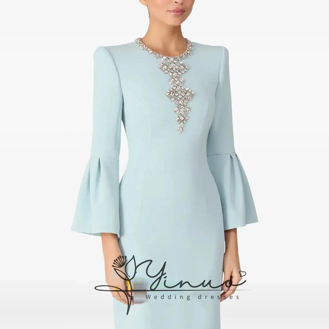 

customized Evening Dresses O Neck Crepe for Special Occasions Formal Gowns Elegant Party Dresses Woman For Dubai