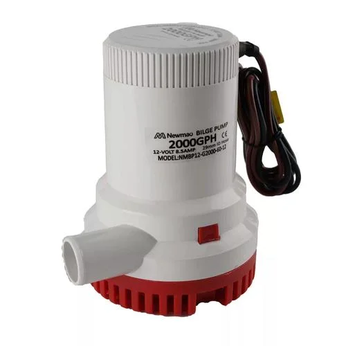 

Newmao 12/24V 2000/3700 GPH Non Automatic Submersible Marine Bilge Pump Replacement with 29mm 1-1/8 Outlet Boat Hose ID