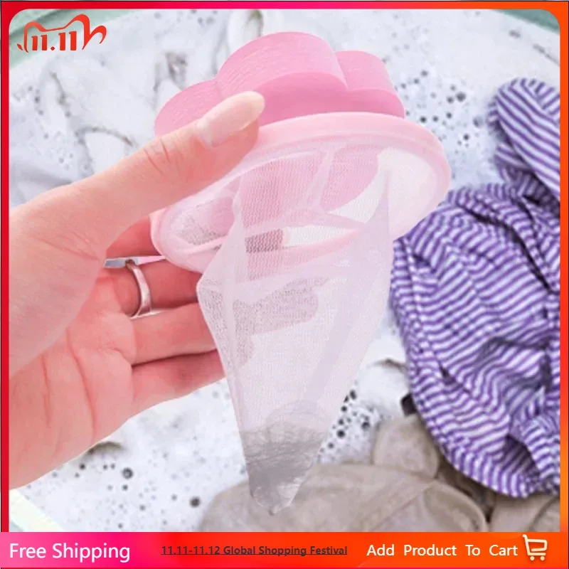 Pet Hair Lint Catcher Laundry Ball - Floating Mesh Bag for Washing Machine Use - Clothes Cleaning Hair Removal Tool
