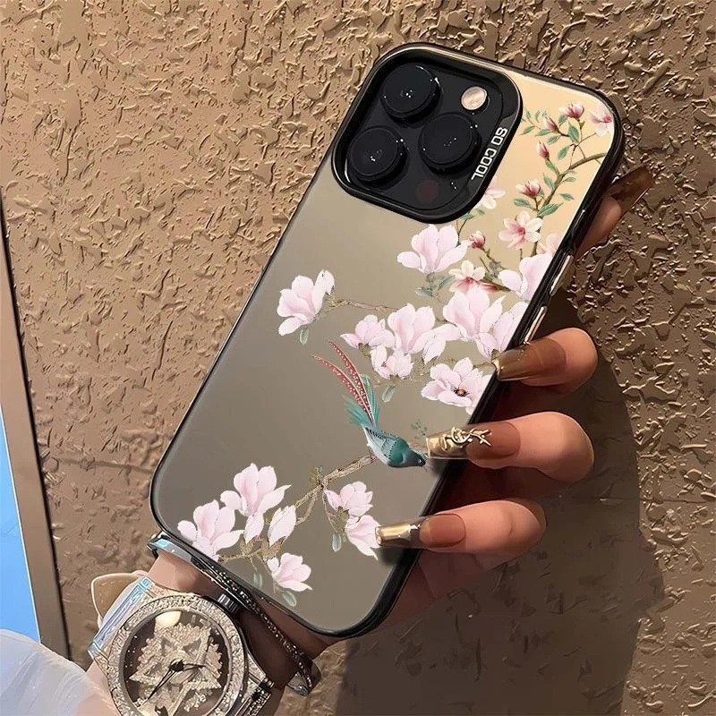 

Chinese Style Magnolia Bird Case For Samsung S20 S21 S22 Plus S23 S24 FE S25 S26 Note 20 Ultra Vintage Floral Shockproof Cover