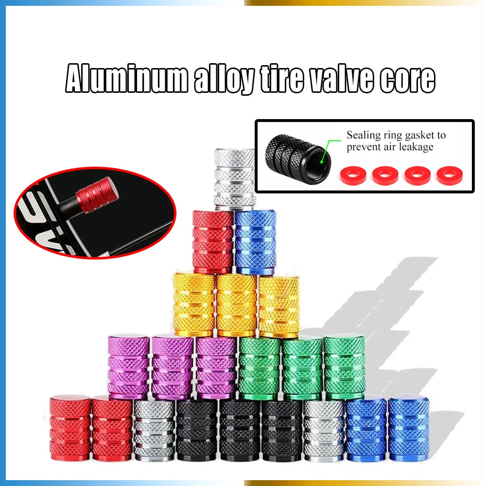 Aluminum Alloy Tire Stem Valve Caps Aluminium Dustproof Caps Tire Wheel Stem Air Valve Caps for car Motorcycles Trucks Bikes