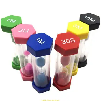 Sanduhr-Timer-Set, 6 Farben, 3 5 10 Minuten, 30 Sekunden, Sanduhruhr für Zuhause, Büro, Spiele, Klassenzimmer, Zähneputzen,