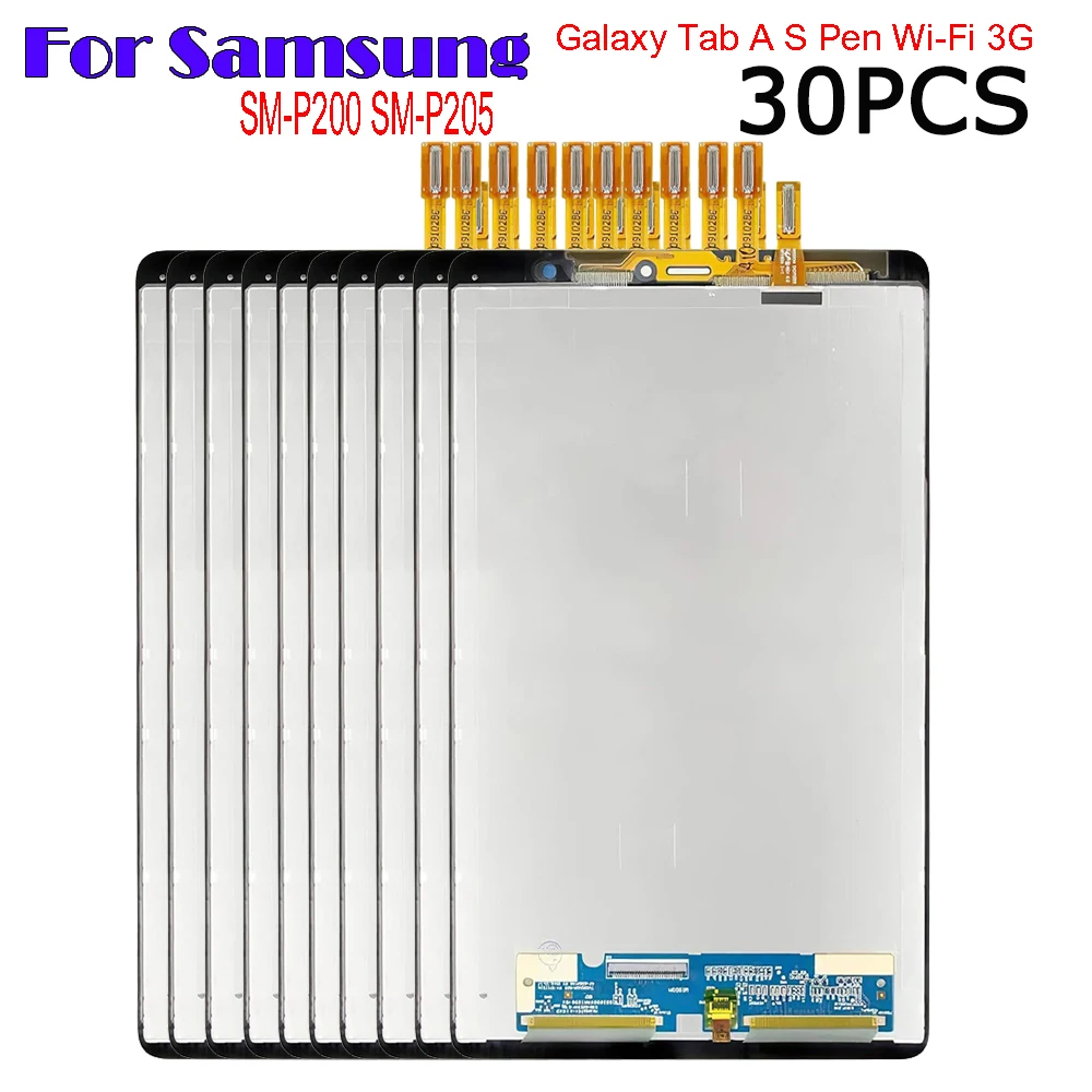 

30PCS Ori For Samsung Galaxy Tab A 8.0 & S Pen LCD Tab P200 P205 SM-P205 SM-P200 LCD Display Touch Screen Digitizer 100%Tested