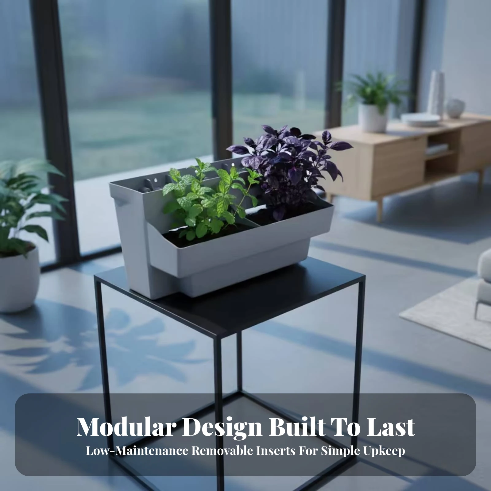 Rectangular Planter with Drainage Holes Plastic Garden Planter Box with Drainage Holes Container Outdoor for Gardeners, Balcony