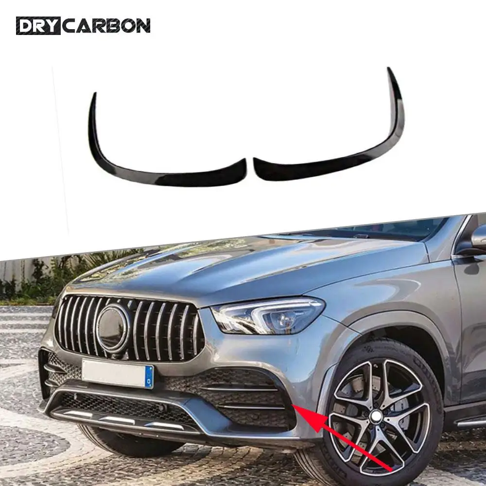 

Передний бампер, противотуманная фара, плавники, вентиляционные накладки, украшение для Benz GLE Class W167 350 450 53 AMG Sport SUV 2020 + автомобильный бампер Canards