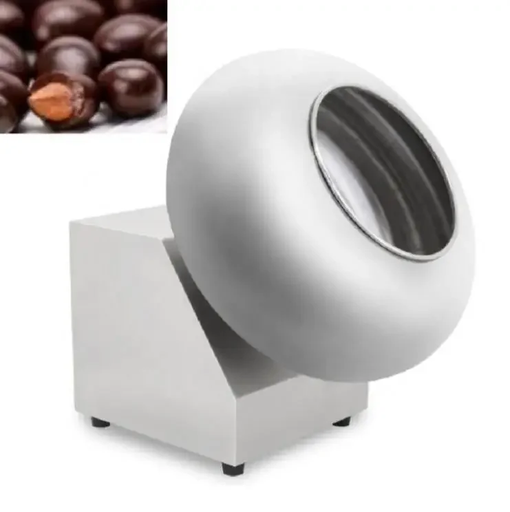 Máquina de recubrimiento de nueces, almendras y chocolate, máquina de recubrimiento de dulces y azúcar de maní