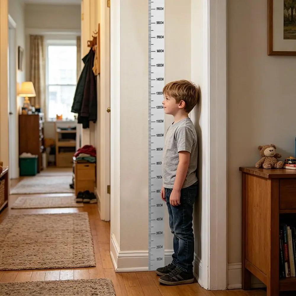 2M Height Height Measurement Sticker Self-adhesive Removable Height Chart Wall Sticker Waterproof Unisex Growth Chart