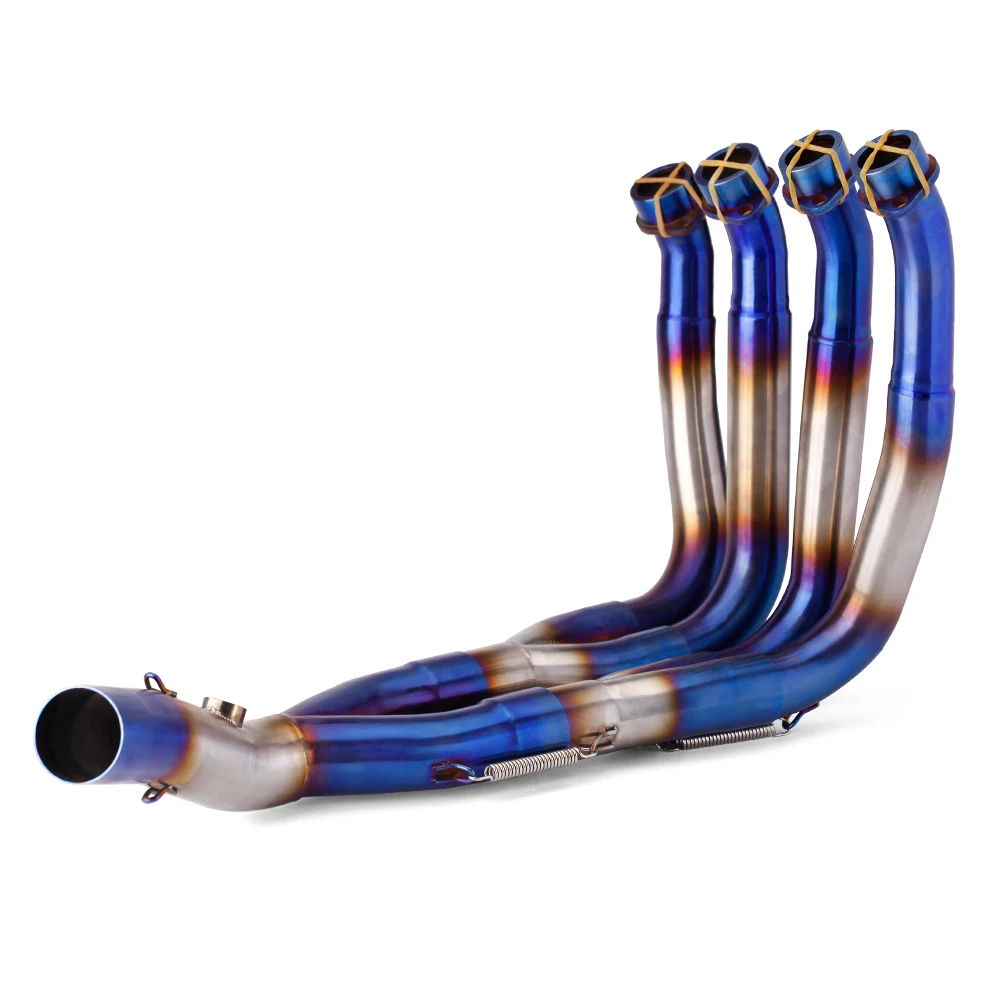 Voor YAMAHA R6 2006-2016 volledige Motorfiets Uitlaatsysteem Escape Slip Op 51 MM Voorbuis Link Pijp Sluit 51 MM muffer
