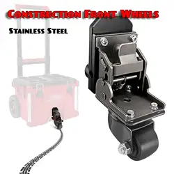 Rolling Toolbox Caster 200lbs Capacity Accessories Black Front Caster Wheels,Caster Wheel Kit Fit for Rolling Tool Box Sturdy