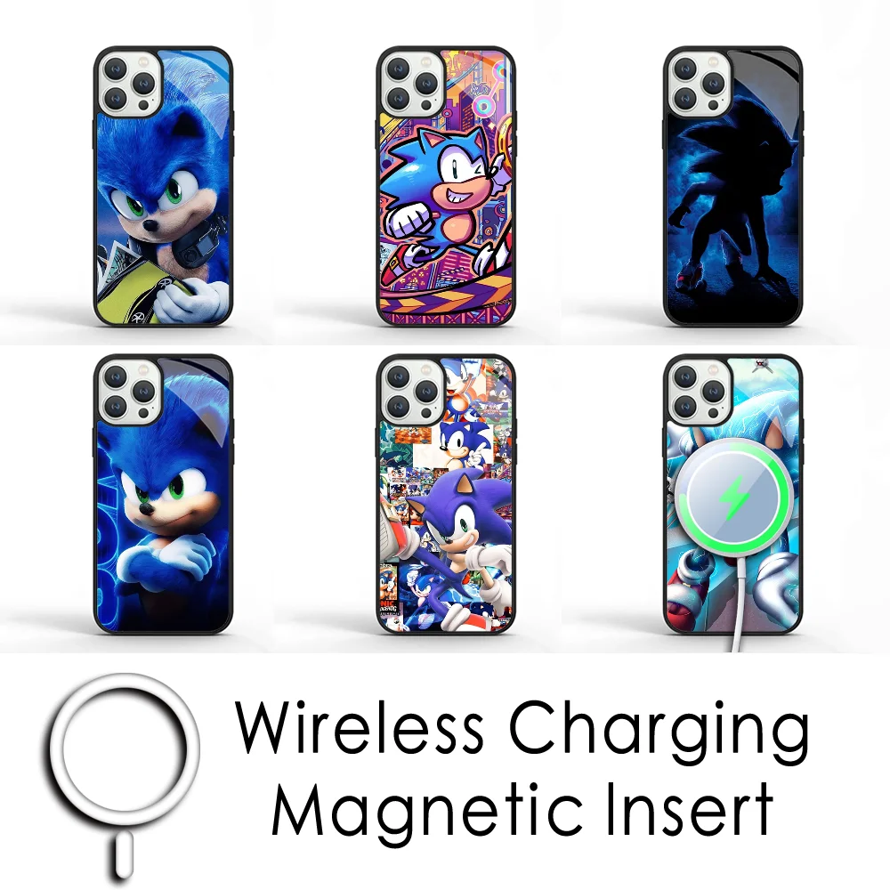 Supersonic-S-Sonic-Game Phone Case For IPhone 11 12 13 14 15 Plus Pro Max Mirror Acrylic Cover For Magsafe