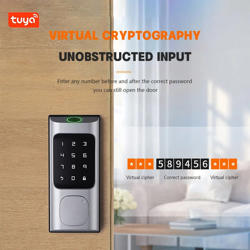 Electronic Smart Door Lock Biometric Fingerprint Deadbolt Door Lock Keyless Smart Door Lock