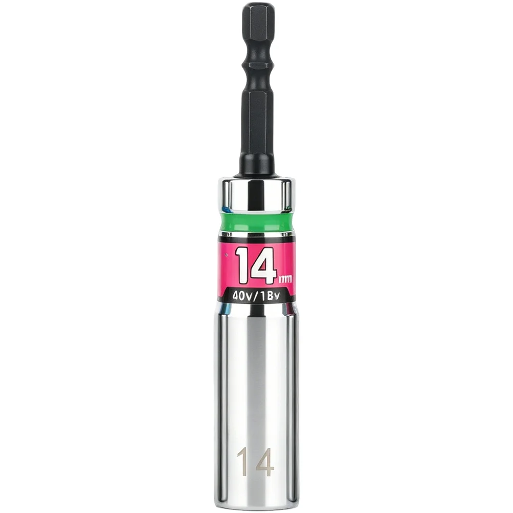 7pcs Deep For impact Socket Set Chrome Vanadium Steel 8mm to 19mm with 15 Degree Swivel Joint for Mechanical Jobs