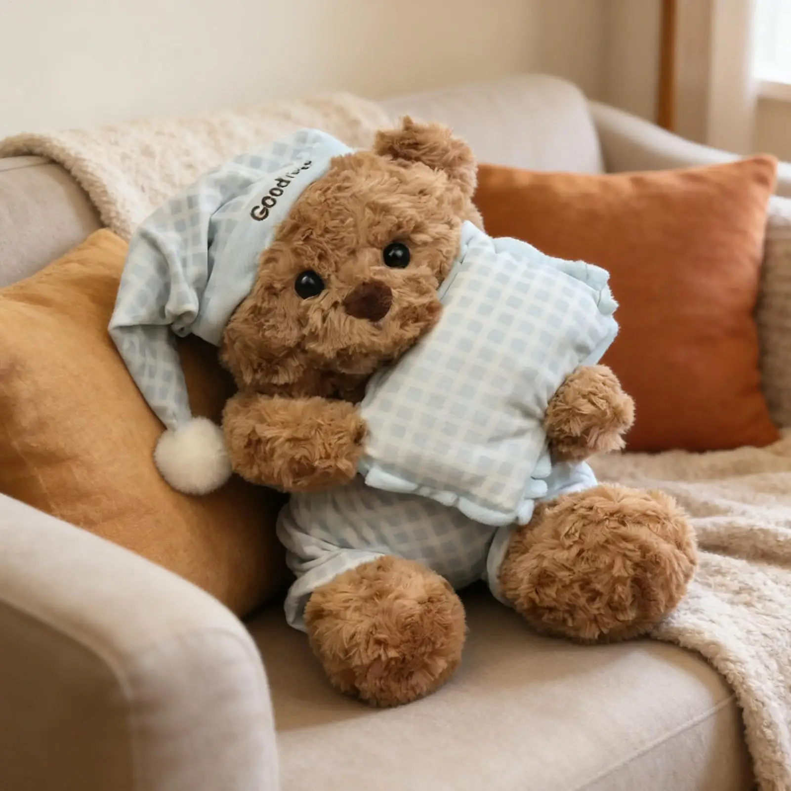 

Stuffed Bears Plush Comforting Toy Plush Cartoon Animal Doll For Boys Girls Nursery Bedroom Living Room Home Playtime Bedtime