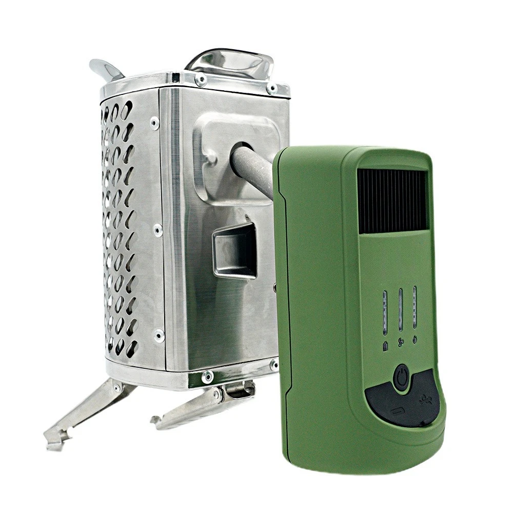 Thermal power generation wood stove folding rechargeable outdoor picnic stove stainless steel portable camping stove