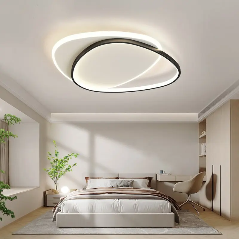 Creative Geometric Led Bedroom Chandelier Simple Hotel Room Triangle Ceiling Light Modern Home Interior Decoration Lighting Lamp