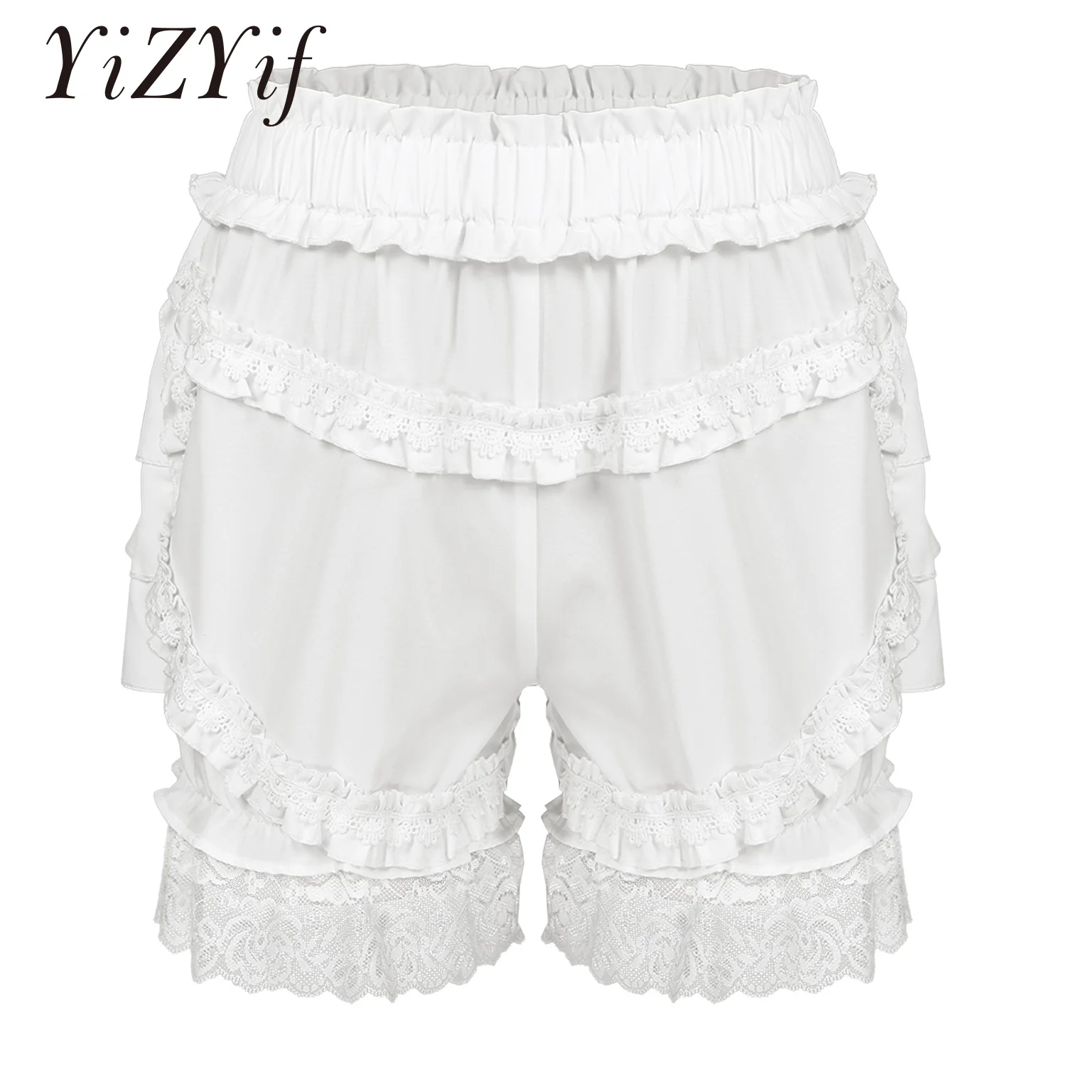 Nước Hoa Nữ Lolita Bloomers Quần Short Vintage Victoria Bí Ngô Quần Short Gothic Pantaloons Trang Phục Tầng Ren Viền Ren Rời Quần Short