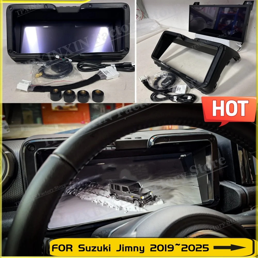 TPMS Auto Gauge For Suzuki Jimny 2019~2025 LCD Digital instrument Cluster odometer Tachometer instrument Cluster Carplay
