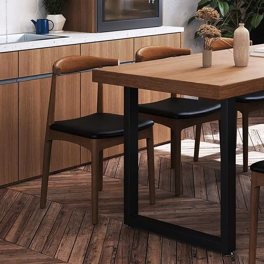 Table Legs for Desk, Heavy Duty Square Tube Iron, DIY Furniture Legs for Dining and Coffee Table, Computer Desk, Workbench, Meet