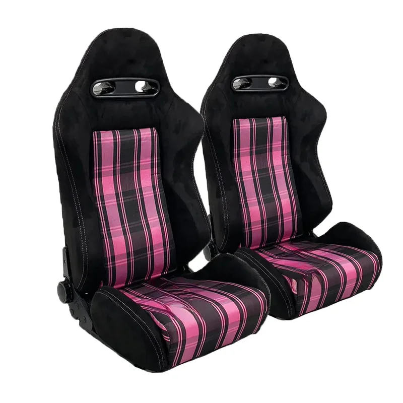 Sim Racing Style Bucket Seat Leather Adjustable for Gaming Station Vehicle Use Superior view 3