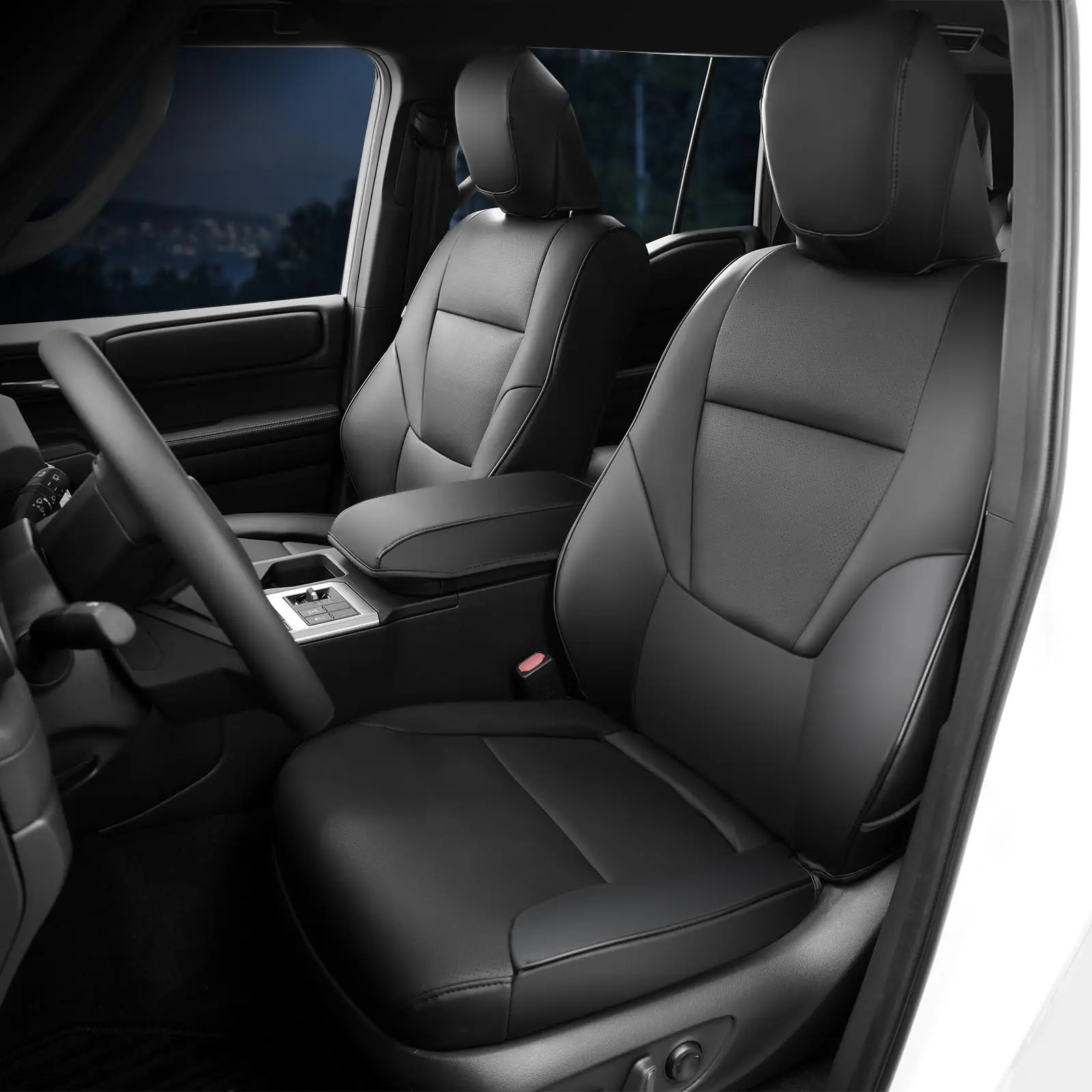 Customized Fit Seat Covers for Toyota Land Cruiser 2024 2025,  Full Set All-Wrapped Premium Leatherfor Land Cruiser Prado 1958