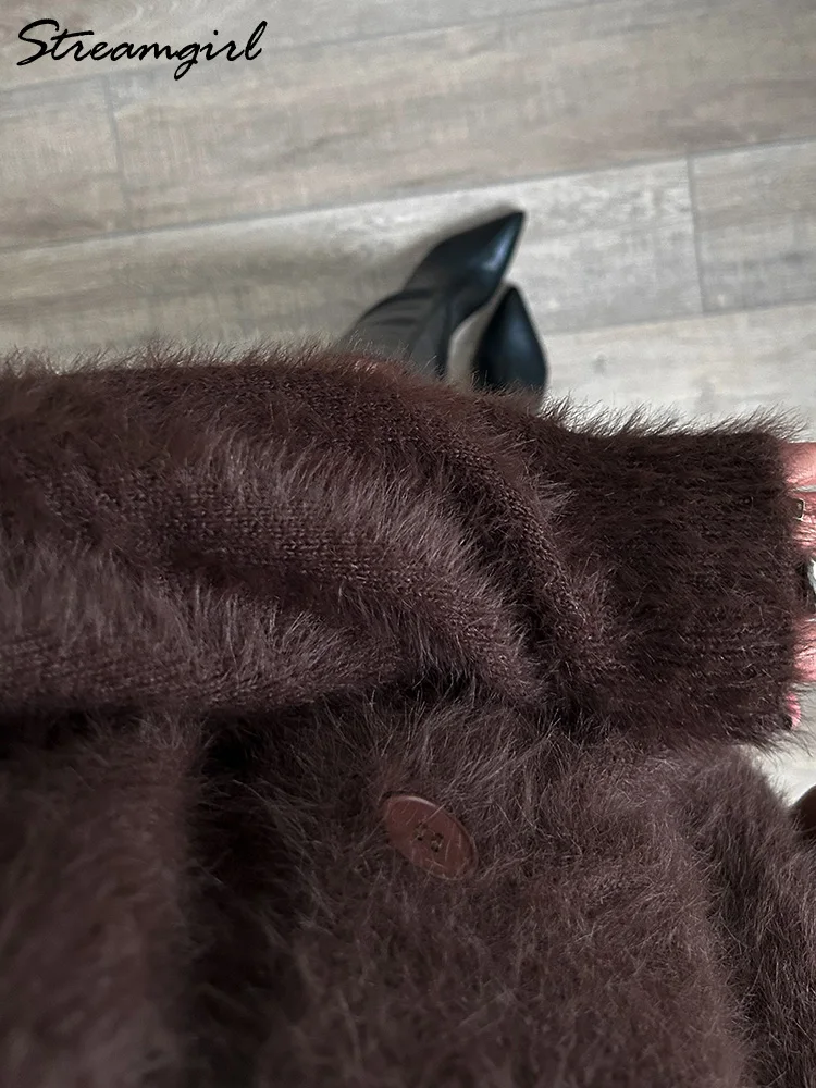 Olive Green Oversized Knit Cardigan Jacket for Women