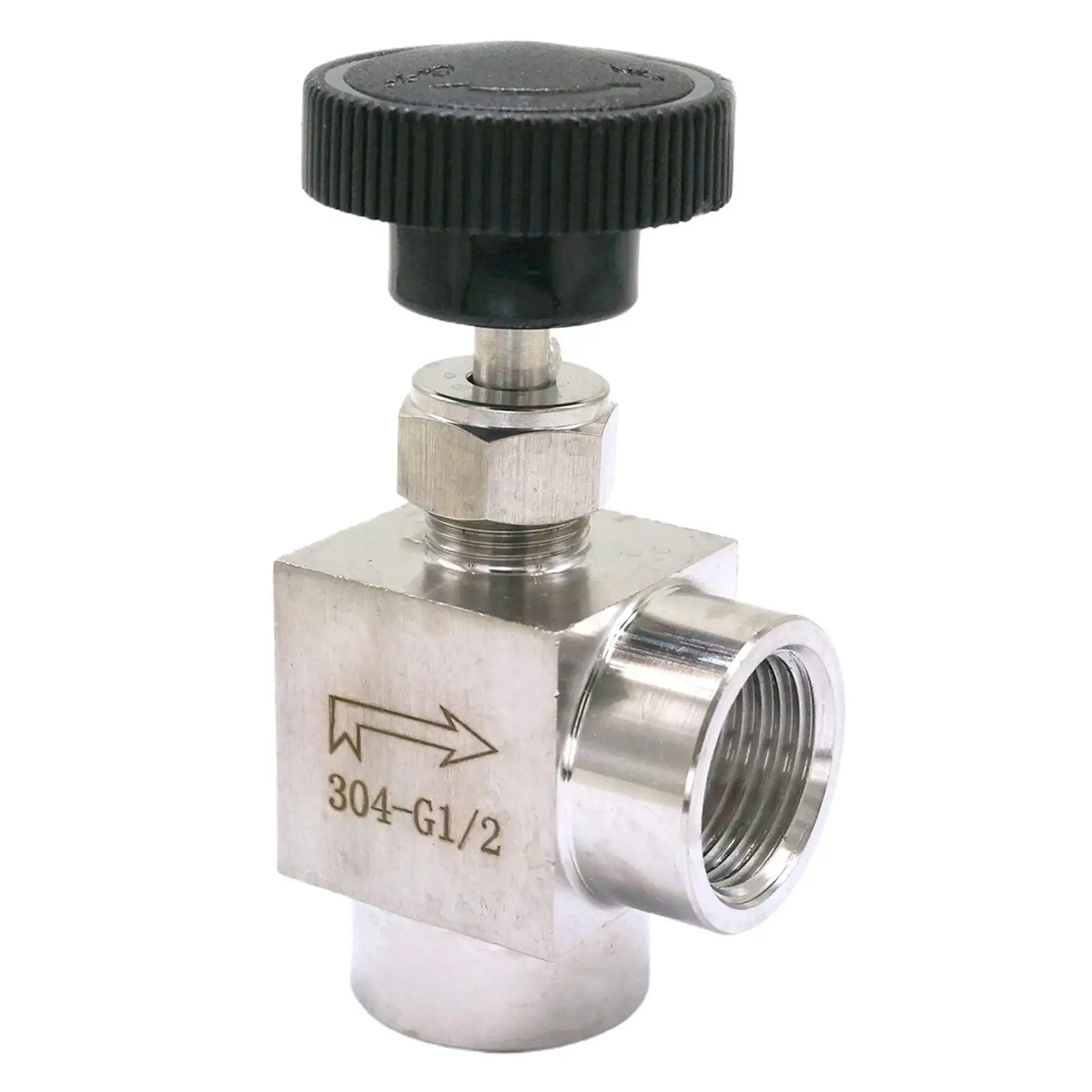 

1/8 "1/4" 3/8 "1/2" NPT BSPP Колено с внутренней резьбой 304, нержавеющая сталь, равный запорный клапан управления потоком, игольчатый клапан, вода, газ, масло