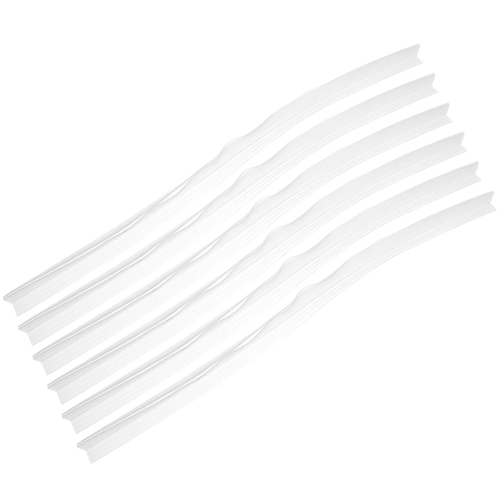 6pcs Bathroom Sealing Silicone Waterproof Strip For Shower Bathtub Glass Door Water Barrier Durable Flexible Sealing Strip