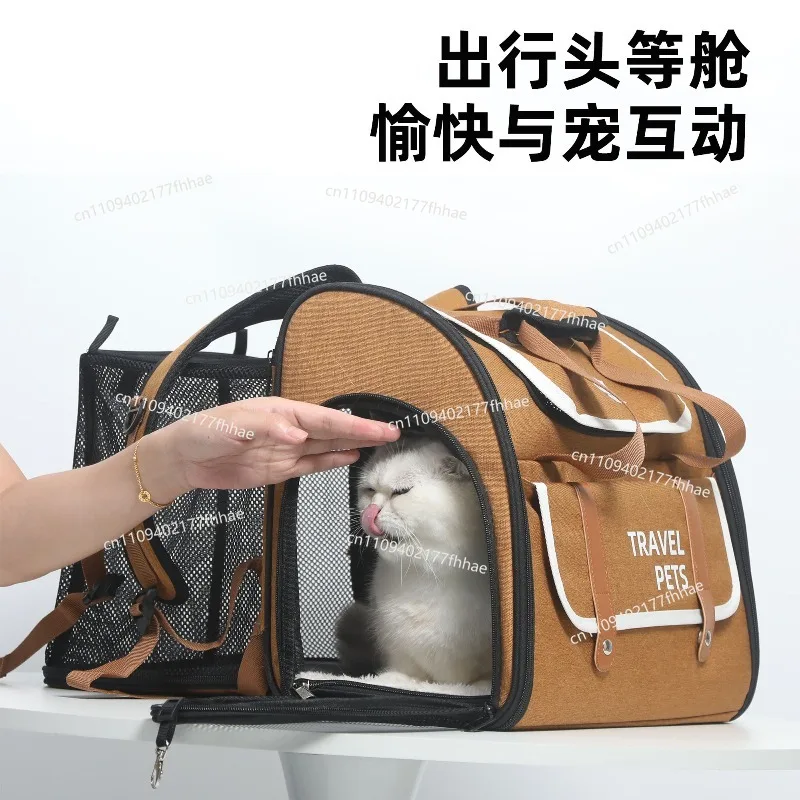 Cat Bag Out Portable Pet Double Shoulder Breathable Large Capacity Puppy Dog Backpack