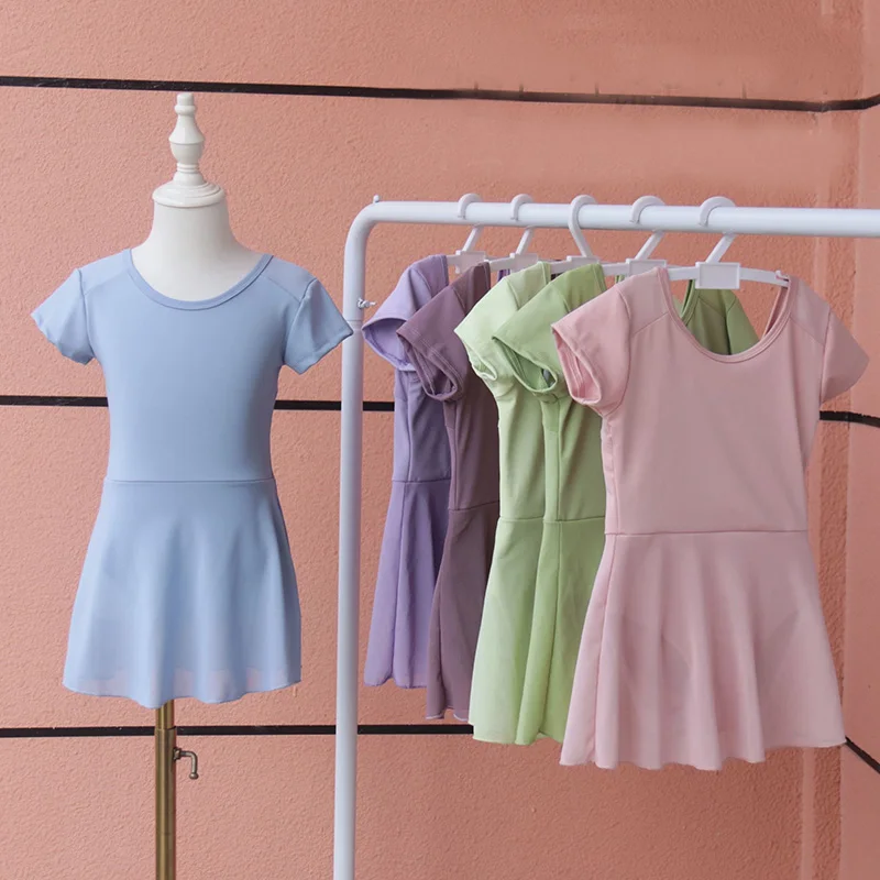 الفتيات فستان الباليه الأطفال ملابس رقص الجمباز فستان الباليه ثياب للفتيات طويلة الأكمام طفل ملابس رقص الجمباز مع تنورة #6