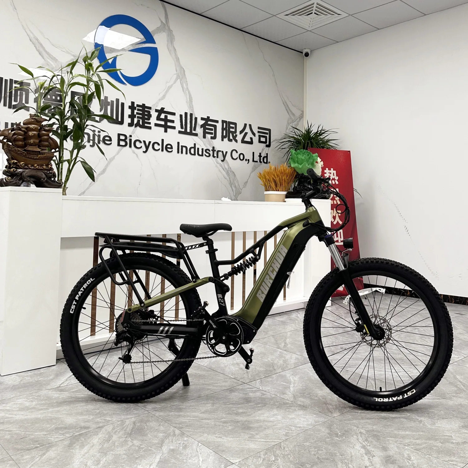 Electric off-road bicycle 2026 new 9-speed aluminum alloy oil brake torque mountain moped double shock absorption B27
