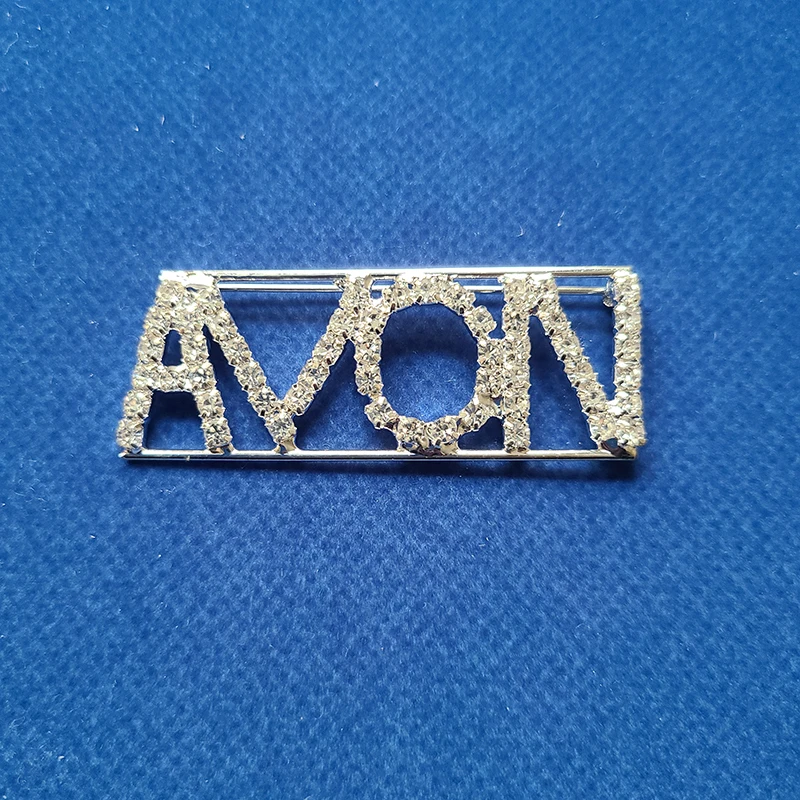 Hand Made Rhinestone Words Pins For Company Logo Party Gift