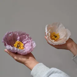 14Cm Poppy Big Flower Head Artificial Flower Creative Handmade DIY Photography Window Background Wall Poppy
