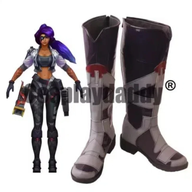 LOL Marksman Samira the Desert Rose PsyOps Ver. Game Cosplay Shoes Boots