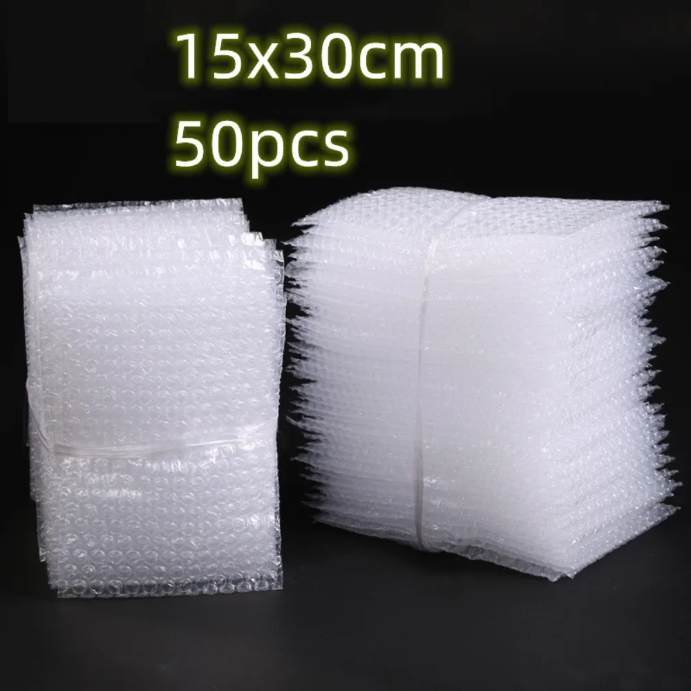 15x30m 50pcs Big Bubble Mailers for Jewelry Plastic Wrap Envelope White Packing Bags Clear Shockproof Packaging Mailing Bags