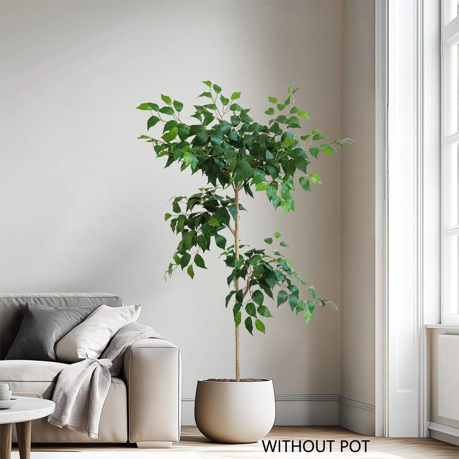 

130-170 см Новое искусственное растение фикуса, ветки баньяна, искусственное высокое растение, украшение для дома, искусственное растение для дома, декор для гостиной