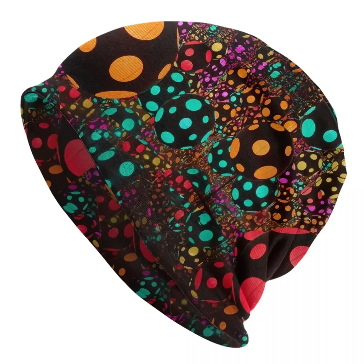 Yayoi Kusama Caps Light Ball Colorful Mystery Hip Hop Adult Outdoor Skullies Beanies Hat Spring Warm Multifunction Bonnet Hat