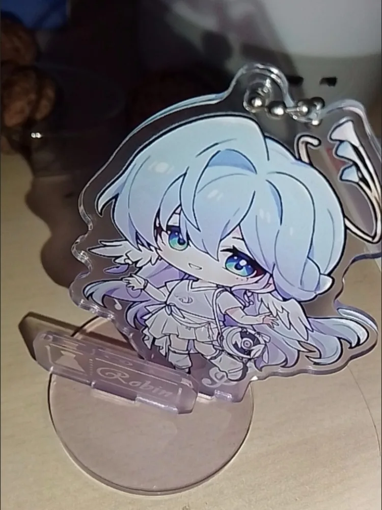 Honkai:Star Rail Robin 2in1 Acrylic Figure Stand Model Plate Desk Decor Standing Sign Ornament Key Chain Keychain For Fans Gift