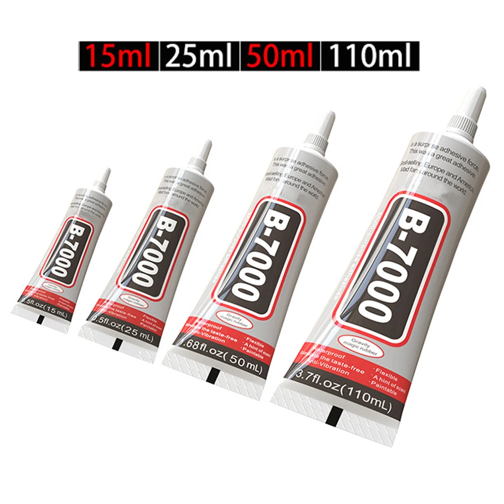 携帯電話修理用の透明な接着剤,ガラス,プラスチック,DIY,ドリル,15ml, 25ml, 50ml,B-7000 ml