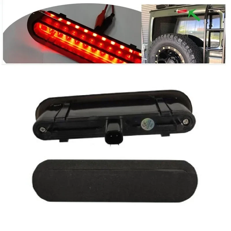 

LED Rear Brake Light Central High Mounted Stop Warning Lamp for Suzuki Jimny JB64 JB74 2019-2021,Black Shell Red Light