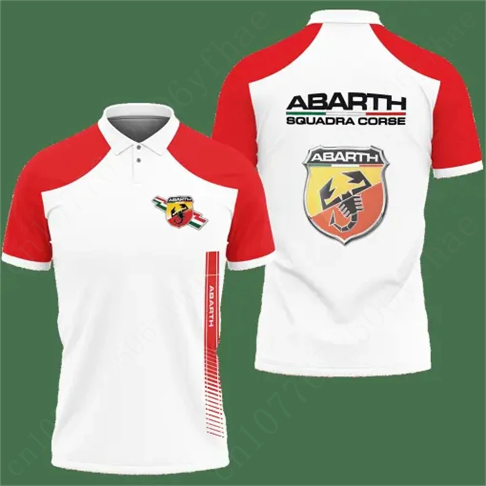 Abarth-unisex camiseta de manga curta para homens e mulheres, top de manga curta, estilo casual, estilo harajuku, roupas de golfe