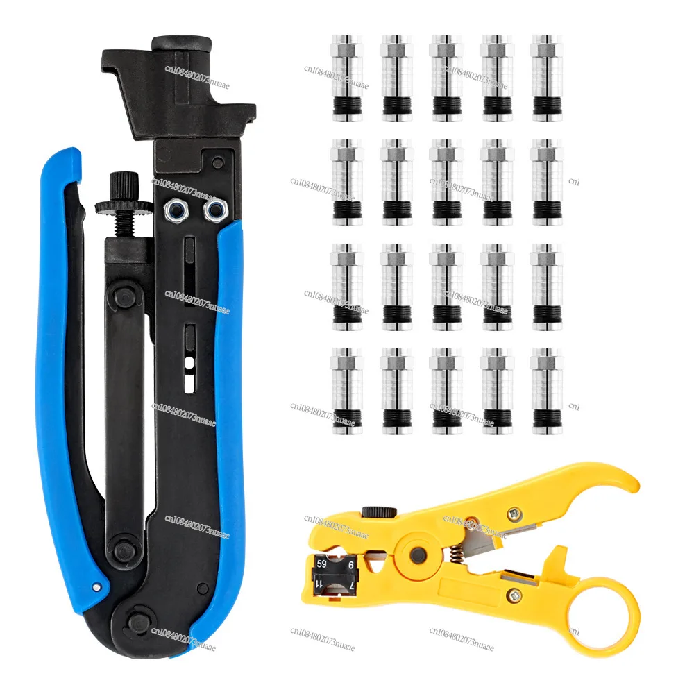 Wire Stripper Crimping Pliers Set Coaxial Cable Crimper Tool Combination Tool for Electrician Wire Cutter