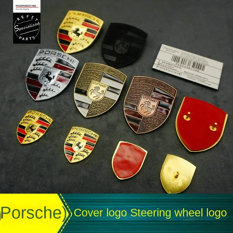 

for Porsche front hood emblem 718/911 Panamera Macan Cayenne Boxster Cayman front hood emblem steering wheel emblem