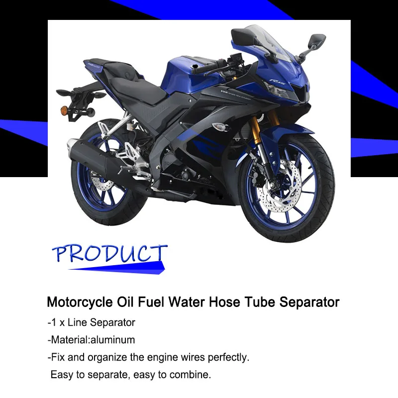 R15 Oil Fuel Water Hose Tube Seprator Divider Clamp Aluminum Line Separator For YAMAHA R15 V3 2017-2020 2018 2019 Motorcycle