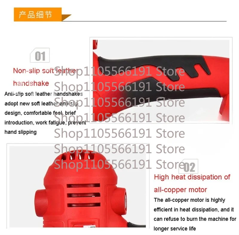 Wall Putty Polisher Machine Adjust Speed Drywall Sander Dust-free Wall Polishing Grinding Led Light