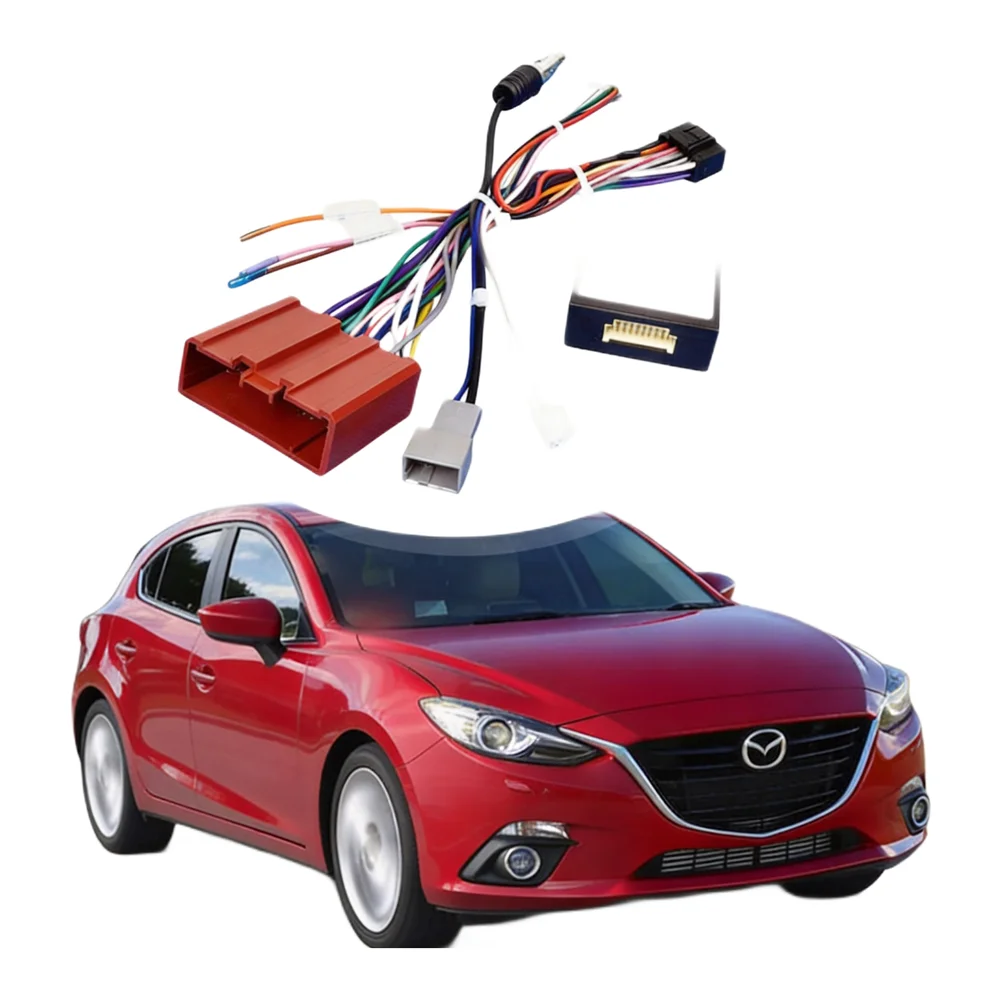 Radio Player Power Line with Canbus Protocol Box for Mazda 3 (2006+) 5 (2008 2015) 6 (2004 2015) and 8 (2011 2015) Models