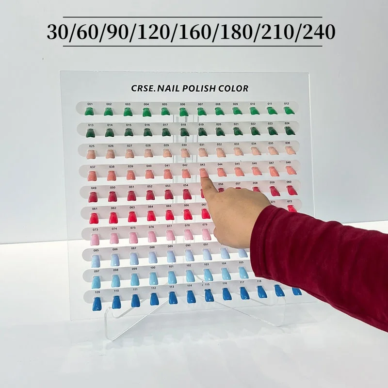 Nail Art Display Board Acrylic Nail Color Testing Plate Nail Tips Display Stand Nail Gel Swatch Sample Showing Shelf Salon Tools