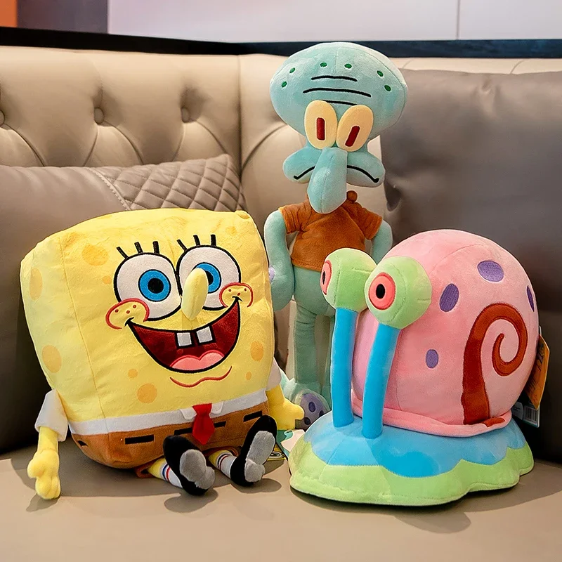 أنيمي بلوشي دمية سبونجبوب Peluches دمية سكوير بانتس باتريك ستار Squidward يوجين كرابز غاري Kawaii الكرتون محشوة ألعاب من نسيج مخملي