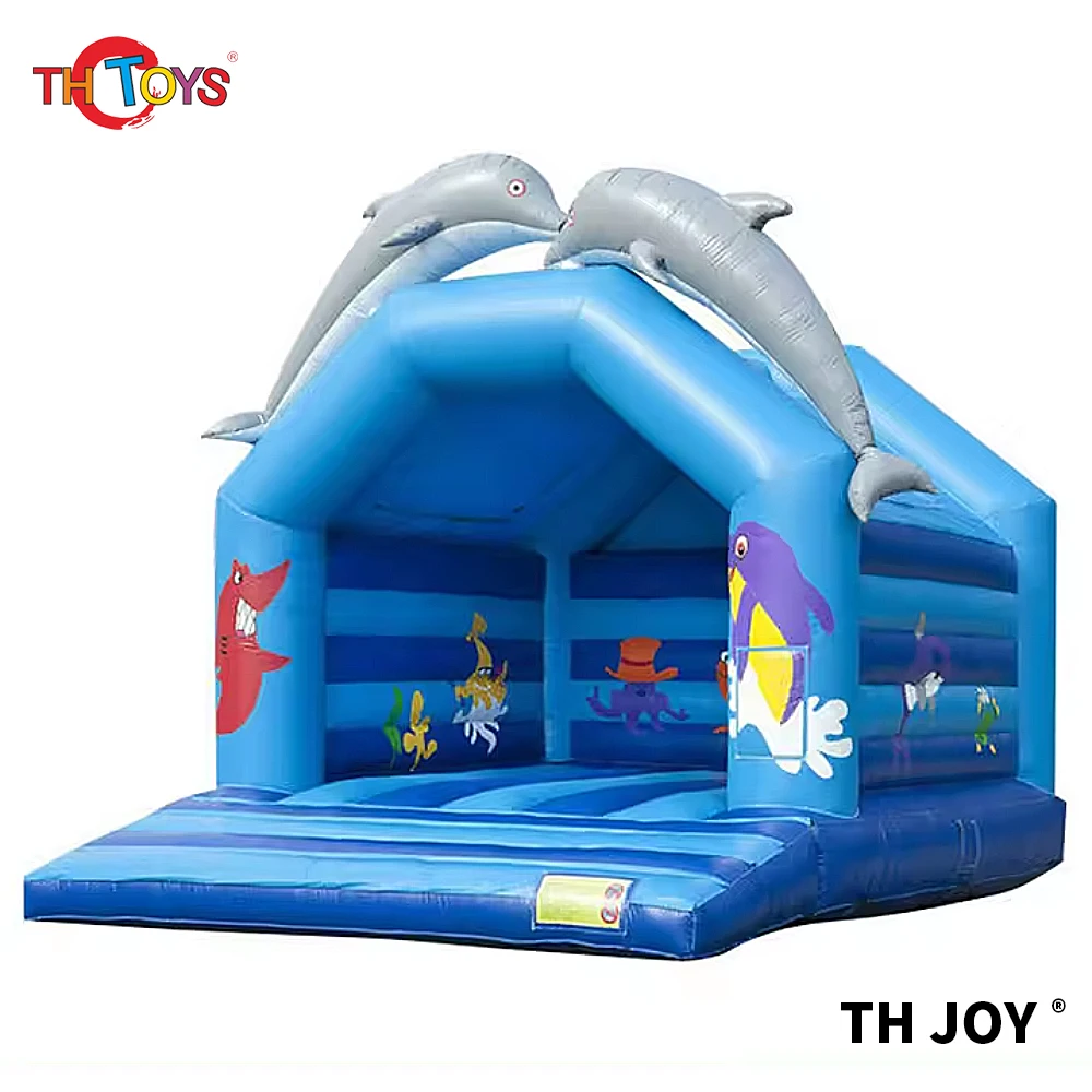 4x4m Commercial Inflatable Dolphin Toddler Bouncer New Design Popular Bouncing Castle For 2024